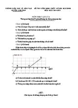 Đề thi kiểm định chất lượng học sinh giỏi Vật lí lớp 6 - Năm học 2014-2015 - Phòng GD & ĐT Anh Sơn